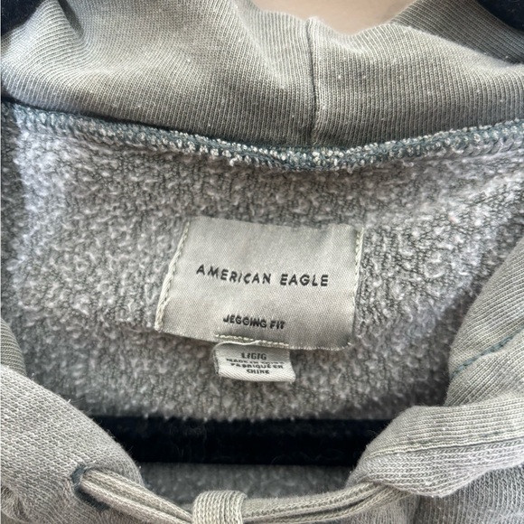 American Eagle Women’s Olive Green Zip up Hoodie - Picture 5 of 5